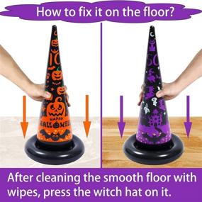 img 3 attached to Voiiake Halloween Party Games: Inflatable Witch Hat Ring Toss Game - Halloween Carnival Fun for Kids, Adults, and Families - Perfect for Indoor and Outdoor Fun - Garden Toys for Halloween Festivities