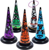 voiiake halloween party games: inflatable witch hat ring toss game - halloween carnival fun for kids, adults, and families - perfect for indoor and outdoor fun - garden toys for halloween festivities логотип