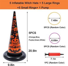 img 2 attached to Voiiake Halloween Party Games: Inflatable Witch Hat Ring Toss Game - Halloween Carnival Fun for Kids, Adults, and Families - Perfect for Indoor and Outdoor Fun - Garden Toys for Halloween Festivities