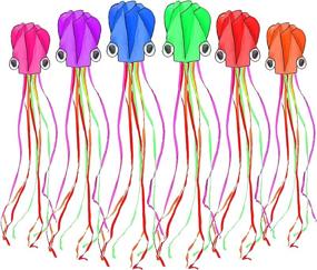 img 4 attached to 🐙 Skylety Octopus Kite Set: 6 Easy Flyer Kites with Long Tail - Perfect for Beach, Park, Outdoor Games!