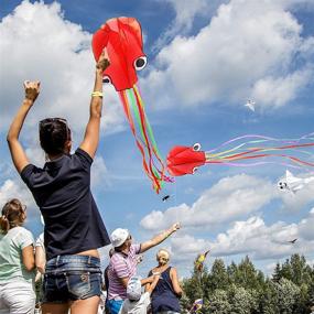 img 2 attached to 🐙 Skylety Octopus Kite Set: 6 Easy Flyer Kites with Long Tail - Perfect for Beach, Park, Outdoor Games!