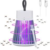 🦟 rechargeable electric bug zapper: indoor & outdoor mosquito trap with led purple light - portable fly killer with security grid - perfect for home, bedroom, backyard, and camping logo