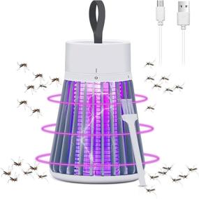 img 4 attached to 🦟 Rechargeable Electric Bug Zapper: Indoor & Outdoor Mosquito Trap with LED Purple Light - Portable Fly Killer with Security Grid - Perfect for Home, Bedroom, Backyard, and Camping