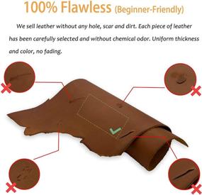 img 3 attached to 🔧 Muse Craft Flawless 12x24 Dark Brown Full Grain Tooling Leather, 5-6oz, A Grade Hide for Tooling, Sewing, Hobby, Workshop, and Crafting Leather