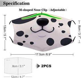 img 3 attached to Dalmatian Washable Reusable Adjustable Bandanas