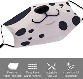 img 2 attached to Dalmatian Washable Reusable Adjustable Bandanas