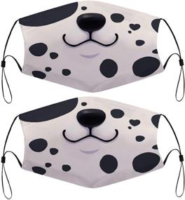 img 4 attached to Dalmatian Washable Reusable Adjustable Bandanas