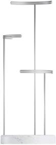 img 2 attached to 📿 Umbra Tesora 3-Tier Jewelry Stand and Earring Holder – Accessory Organizer & Display in White/Nickel