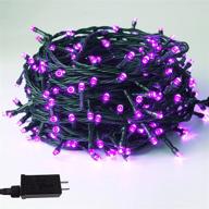 🎄 bhclight purple 95ft 240 led christmas string lights with 8 lighting modes - plug-in fairy string lights for indoor outdoor garden party decoration (purple) logo