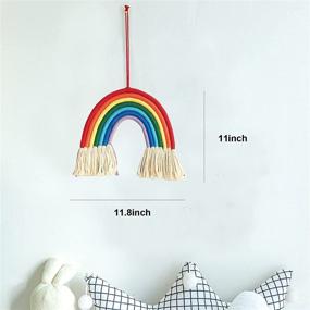 img 1 attached to 🌈 Mifun Macrame Kit for Beginners - DIY Rainbow Wall-Hanging Craft Set with Cotton Rope - Rainbow Wall Decor for Bedroom, Living Room, Nursery (Rainbow Big)