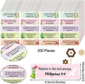 img 3 attached to Enhance Your Faith with 200 Scripture Inspirational Stickers – Bible Verse & Motivational Faith Decals for Christmas Decor, School, Home & Office!