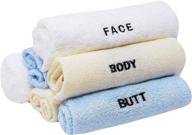 🚿 crafty cloth washcloths for bathroom - 6 piece set for personalized body care - gentle cleansing, exfoliation, and hygiene logo