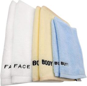 img 1 attached to 🚿 Crafty Cloth Washcloths for Bathroom - 6 Piece Set for Personalized Body Care - Gentle Cleansing, Exfoliation, and Hygiene