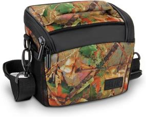 img 4 attached to USA GEAR Bridge Camera Bag (Camo Woods) With Protective Neoprene Material