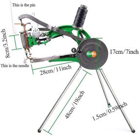 img 3 attached to YUEWO кожаная ручная машина для ремонта обуви: Маленькая, Прочная 👞 Сапожная швейная машина для опытного ручного шитья с двойной хлопково-нейлоновой нитью.