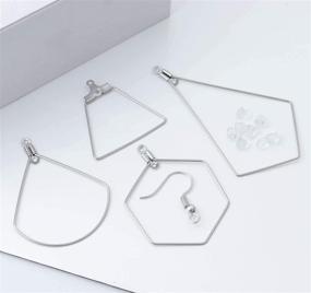 img 2 attached to Stainless Steel Hoop Earring Findings - Beading Components with Earring Hooks (40pcs) for DIY Jewelry Making