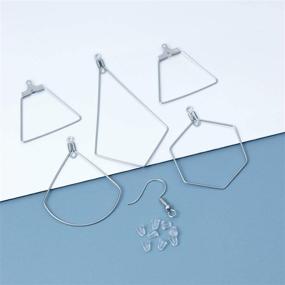 img 1 attached to Stainless Steel Hoop Earring Findings - Beading Components with Earring Hooks (40pcs) for DIY Jewelry Making
