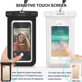 img 3 attached to 📱 Smartlle Waterproof Phone Case - IPX8 Cellphone Dry Pouch Bag for iPhone & Samsung - 2 Pack