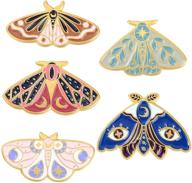 🦋 butterfly moth enamel pins: stylish insect lapel pins for diy steampunk badge jewelry and scarf decorations logo