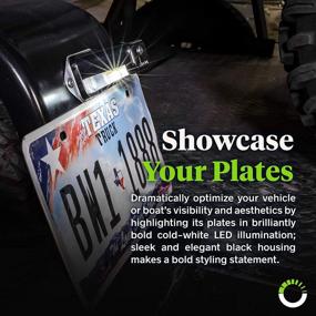 img 3 attached to 🚢 Waterproof LED Trailer License Plate Light for UTV, ATV, Truck, RV, Boat - Surface Mount, DOT FMVSS 108 and SAE L Compliant, Black Finish, 12V DC - License Tag Lights