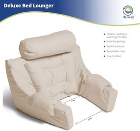 img 2 attached to 😌 Experience Ultimate Comfort with the Hermell Deluxe Extra Firm Bed Lounger Reading Pillow in Cream