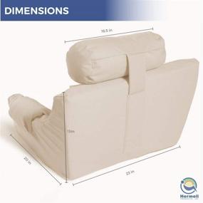img 1 attached to 😌 Experience Ultimate Comfort with the Hermell Deluxe Extra Firm Bed Lounger Reading Pillow in Cream