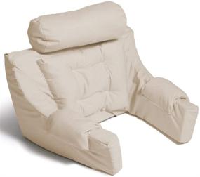 img 4 attached to 😌 Experience Ultimate Comfort with the Hermell Deluxe Extra Firm Bed Lounger Reading Pillow in Cream