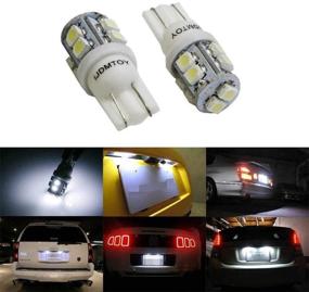 img 3 attached to iJDMTOY (10) Xenon White 10-SMD 360-Degree Shine 💡 LED Replacement Bulbs - License Plate, Parking, Backup, Interior Lights