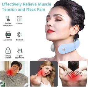 img 3 attached to 💆 ANLAWIN Smart Neck Massager with Heat APP Control | 6 Modes | 18 Intensity Levels | Electric Neck Massage for Pain Relief | Deep Tissue Trigger Point Intelligent Massage | Women Men | Office Home Car