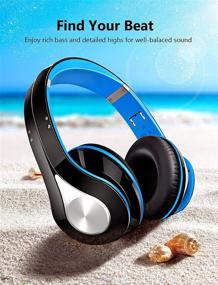 img 2 attached to Наушники с Bluetooth 65Hrs: HiFi звук, Bluetooth 5.0, накладные наушники с встроенным микрофоном, амбушюры из памяти-протеина - идеально подходят для работы на дому, онлайн-занятий, смартфонов, телевизоров.