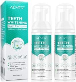 img 4 attached to 🦷 Whitening Foam Toothpaste - Deep Cleansing Gum Formula, Citrus Baking Soda for Intensive Stain Removal and Sensitive Oral Care (2Pcs)