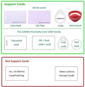 img 2 attached to 📱 125KHz RFID Reader: Reads 1326 Family Proximity Cards & EM4100 ID Card, USB Reader Emulates Keyboard – Linux Android Win iOS Compatible, Includes 2x Cards