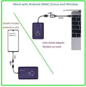img 1 attached to 📱 125KHz RFID Reader: Reads 1326 Family Proximity Cards & EM4100 ID Card, USB Reader Emulates Keyboard – Linux Android Win iOS Compatible, Includes 2x Cards