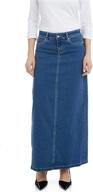 👗 esteez women's maxi denim skirt – long a-line stretchy jean georgia logo