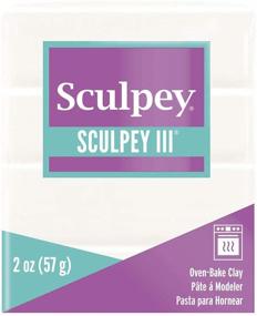 img 4 attached to Sculpey III White Polymer Oven-Bake Clay - Non Toxic, 2 oz. bar: Ideal for Modeling, Sculpting, Holiday Crafts, DIY Projects, Mixed Media, and School Activities. Excellent for Kids and Beginners!