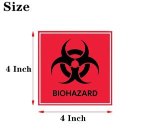 img 3 attached to Biohazard Danger Safety Warning Label Occupational Health & Safety Products for Safety Signs & Signals