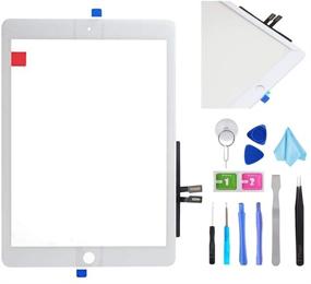 img 4 attached to 🔧 iPad 9.7" 2018 Gen 6 White Touch Screen Digitizer Repair Kit - Front Glass Replacement (A1893 A1954) - LCD Excluded, Pre-Installed Adhesive + Tools Included