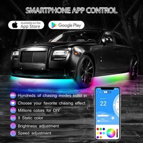 img 3 attached to 🚗 SINOSPARK Car Underglow Lights 6Pcs Music Sync Dream Color LED Chassis Neon Kit for Cars Bluetooth Waterproof Under Car LED Lights