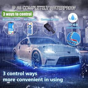 img 1 attached to 🚗 SINOSPARK Car Underglow Lights 6Pcs Music Sync Dream Color LED Chassis Neon Kit for Cars Bluetooth Waterproof Under Car LED Lights