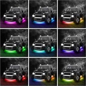 img 2 attached to 🚗 SINOSPARK Car Underglow Lights 6Pcs Music Sync Dream Color LED Chassis Neon Kit for Cars Bluetooth Waterproof Under Car LED Lights