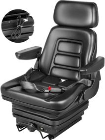 img 4 attached to 🪑 High-Performance VEVOR Suspension Seat: Adjustable Forklift Back Seat Replacement with Safety Switch, Ideal for Tractor & Forklift Suspension, Includes Seat Belt