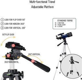 img 1 attached to 🔭 High Definition 70mm Aperture Telescope for Adult Astronomy – AZ Mount, Ideal for Beginners & Kids with Carry Bag, Tripod Phone Adapter – Portable Telescope for Moon, Stars, Stargazing and Travel