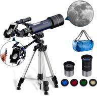 🔭 high definition 70mm aperture telescope for adult astronomy – az mount, ideal for beginners & kids with carry bag, tripod phone adapter – portable telescope for moon, stars, stargazing and travel logo