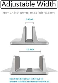 img 2 attached to Вертикальная подставка для ноутбука для стола [регулируемая] прочный алюминиевый док-станция подходит для всех ноутбуков (до 20")