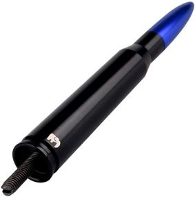img 4 attached to 50 Cal Caliber Bullet Style Antenna For Ford F-Series (F-150 F-250 F-350 Super Duty Ford Raptor Ranger Trucks 1997-2021) - Designed For Optimized FM/AM Reception (Blue)