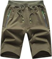 gunlire casual drawstring elastic pockets boys' clothing : shorts logo