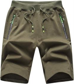 img 1 attached to GUNLIRE Casual Drawstring Elastic Pockets Boys' Clothing : Shorts