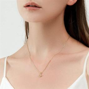 img 2 attached to 🌟 Gold Anchor Pendant Chain Necklaces - Stylish Dainty Necklaces for Teen Girls & Women, Adjustable Boho Love Necklace - Ideal Birthday & Summer Gifts, Trendy Jewelry for Girls