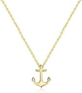 🌟 gold anchor pendant chain necklaces - stylish dainty necklaces for teen girls & women, adjustable boho love necklace - ideal birthday & summer gifts, trendy jewelry for girls logo