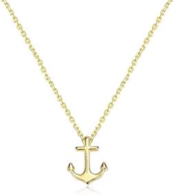 img 4 attached to 🌟 Gold Anchor Pendant Chain Necklaces - Stylish Dainty Necklaces for Teen Girls & Women, Adjustable Boho Love Necklace - Ideal Birthday & Summer Gifts, Trendy Jewelry for Girls